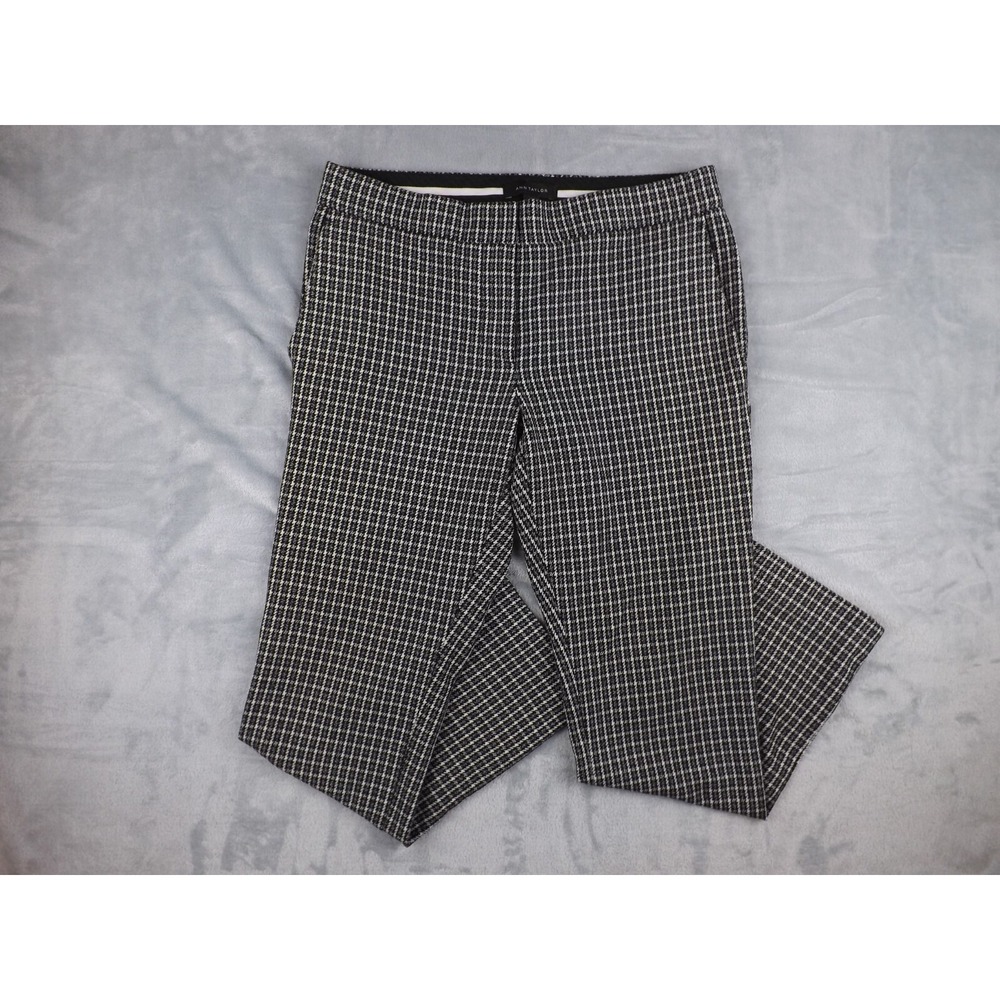 Ann Taylor Pants Women's Houndstooth Size 2 Black &‎ White